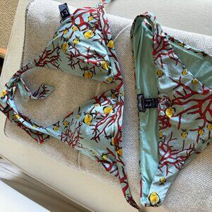 Vilebrequin Gindo Blue Coral Bikini Set Size US  10  EU 40